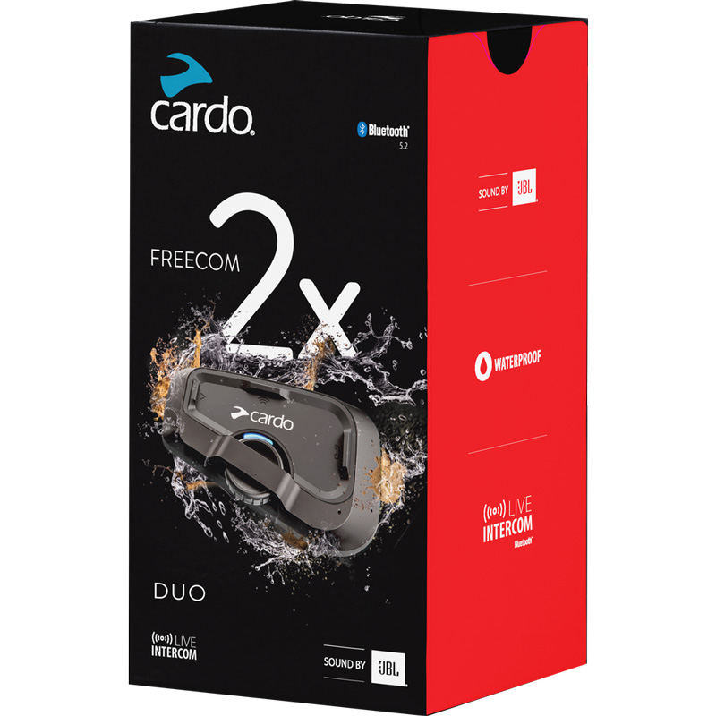 Cardo Freecom 2x Bluetooth Headset Communication System - Duo