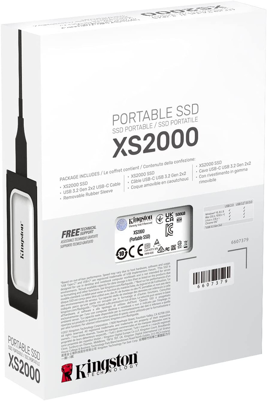 KINGSTON SSD 500GB XS2000 Portable SSD | SXS2000/500G | AYOUB