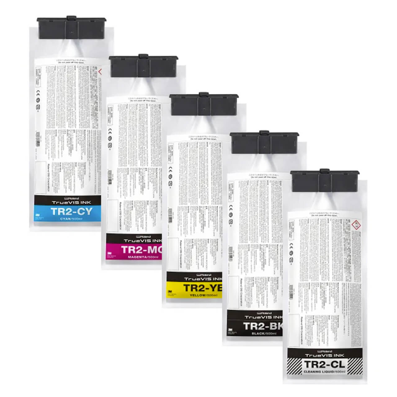 Roland TrueVIS TR2 Ink Set for SG3 Printers CMYK & Cleaning Pouch