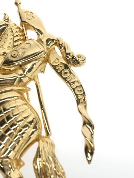 バーバリー ブローチ ホース 馬 騎士 ゴールド ヴィンテージ