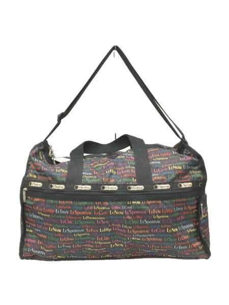 新品LeSportsacボストンバッグ フラミンゴ 黒 ポーチ付き セット①