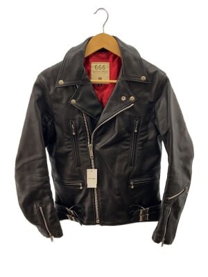 666 シングルライダースジャケット 34 666 Leather Wear(トリプル