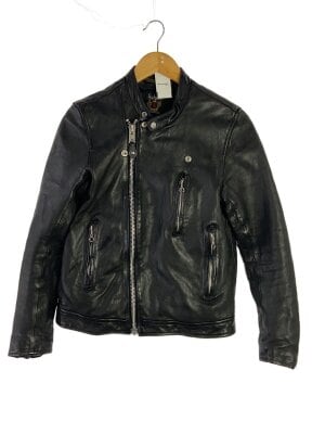 Schott(ショット) / シングルライダースジャケット/40/レザー/BLK/無地