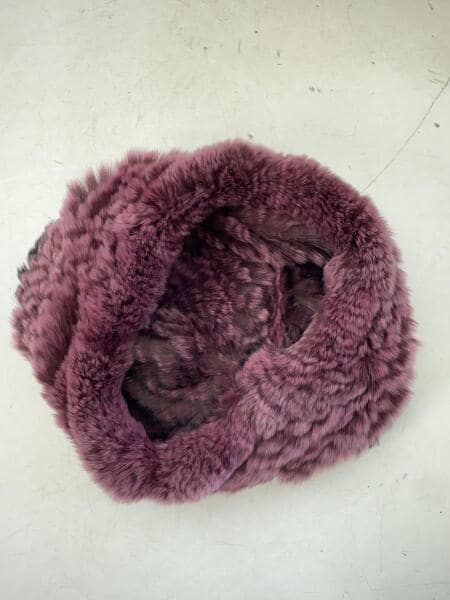 CA4LA ラビットファー ニット帽 ブラック➕ネコリパ CA4LA(カシラ