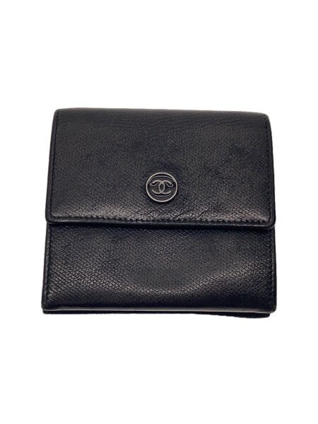 CHANEL(シャネル) / 3つ折り財布/レザー/BLK/メンズ | 中古品の販売