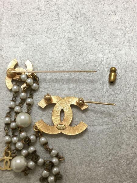 CHANEL シャネル チェーンブローチ ココマーク パール 01/P/GLD CHANEL