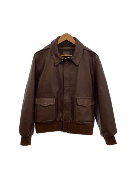 HORN WORKS ブラウンジャケット Lサイズ Horn Works 本革 襟付き