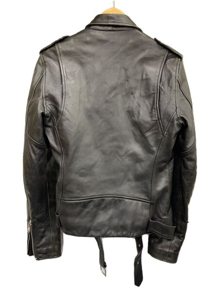 BLK DNM(ブラックデニム) / ダブルライダースジャケット/S/レザー/BLK