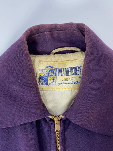 50s ウールギャバジン ジャケット ナス紺 襤褸 L相当 Conmatic