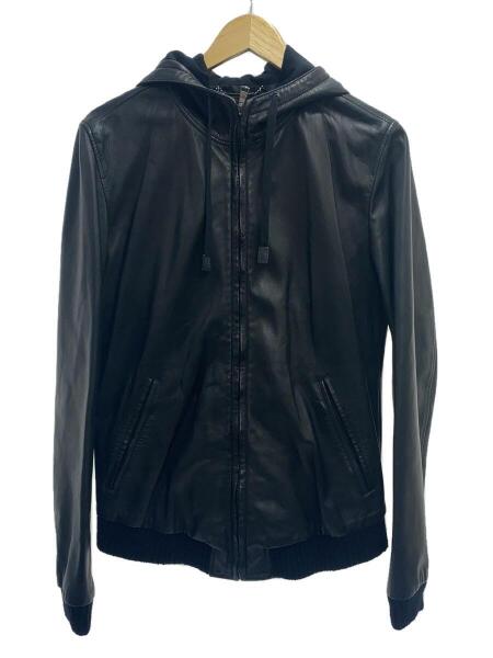 DOLCE&GABBANA ジップアップレザー ボンバージャケット 48