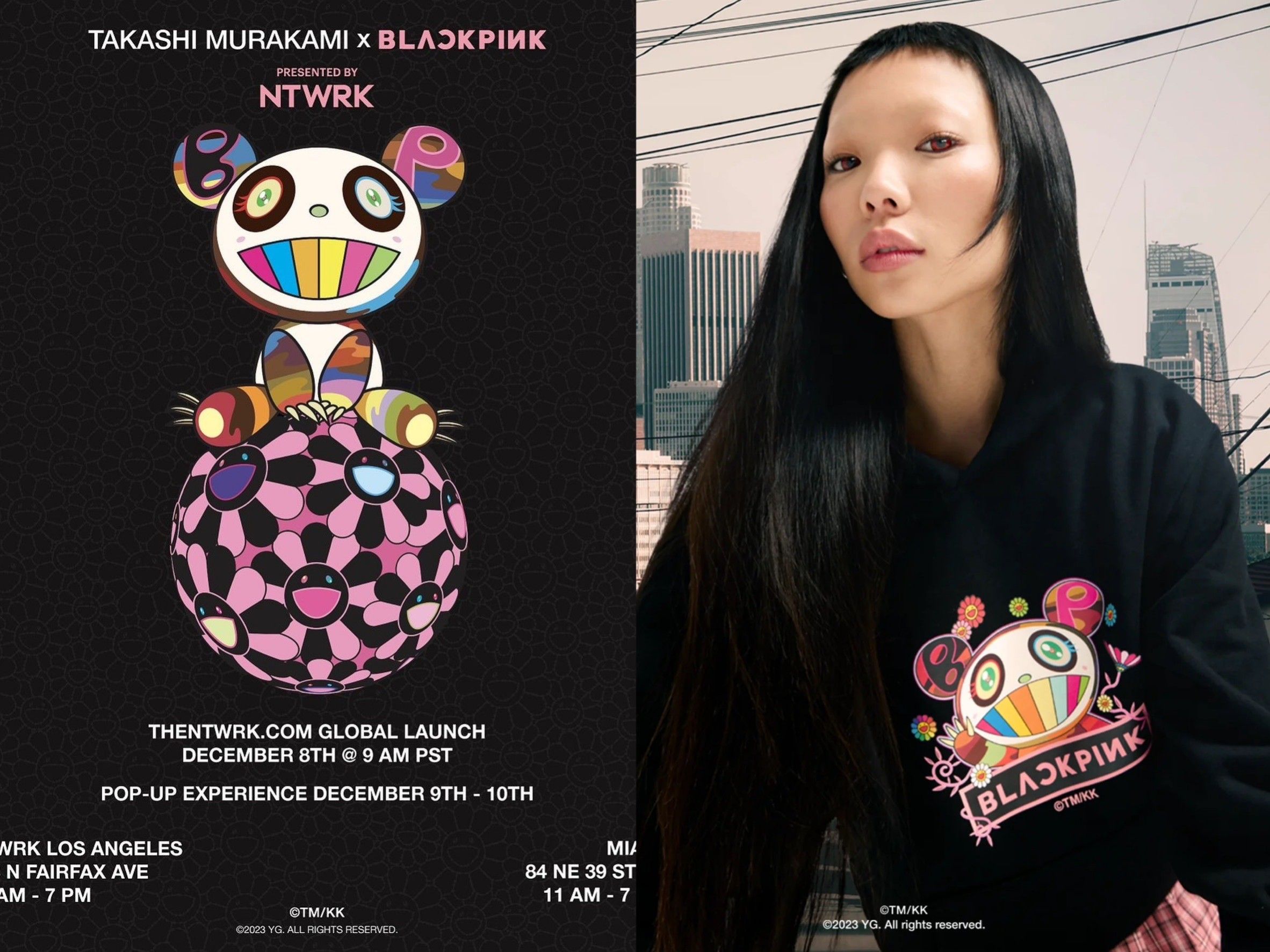 BLACKPINK 村上隆コラボ ポスター フラワーズ ブラックピンク