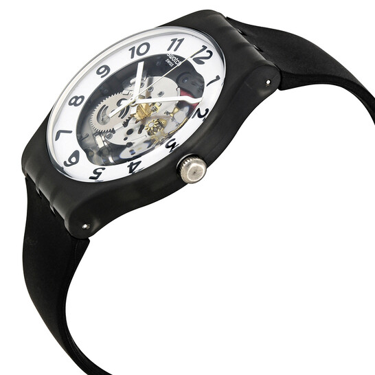 Swatch Originals Skeletor Black Silicone Men's Watch SUOB134