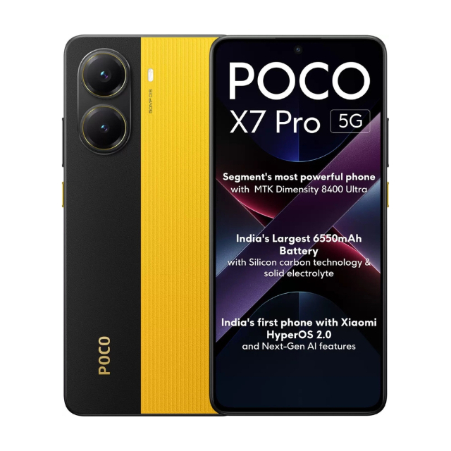 POCO X7 Pro イエロー 8GB 256GB Smartphone Xiaomi Poco X7 Pro 5G