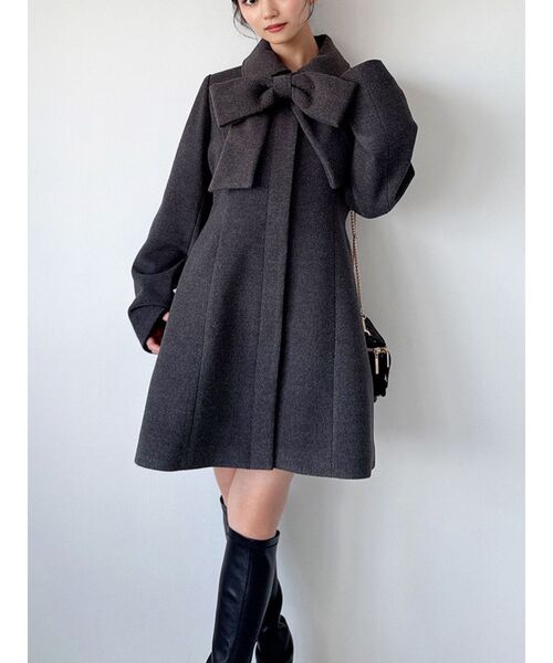 RESEXXY | ビッグリボンミディコート【完売カラーは品番：1526100148で