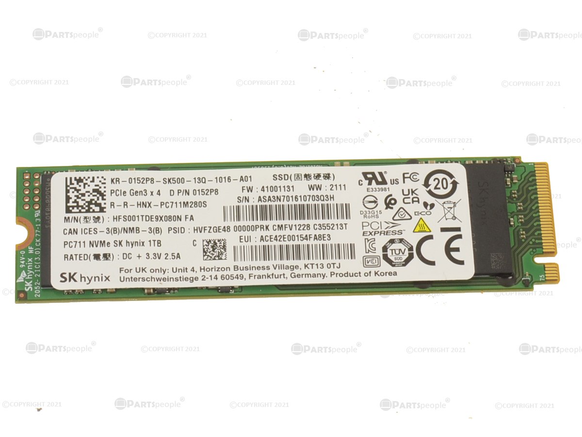 SK Hynix 1TB NVMe PCIE SSD M.2 2280 Card Hard Drive 152P8