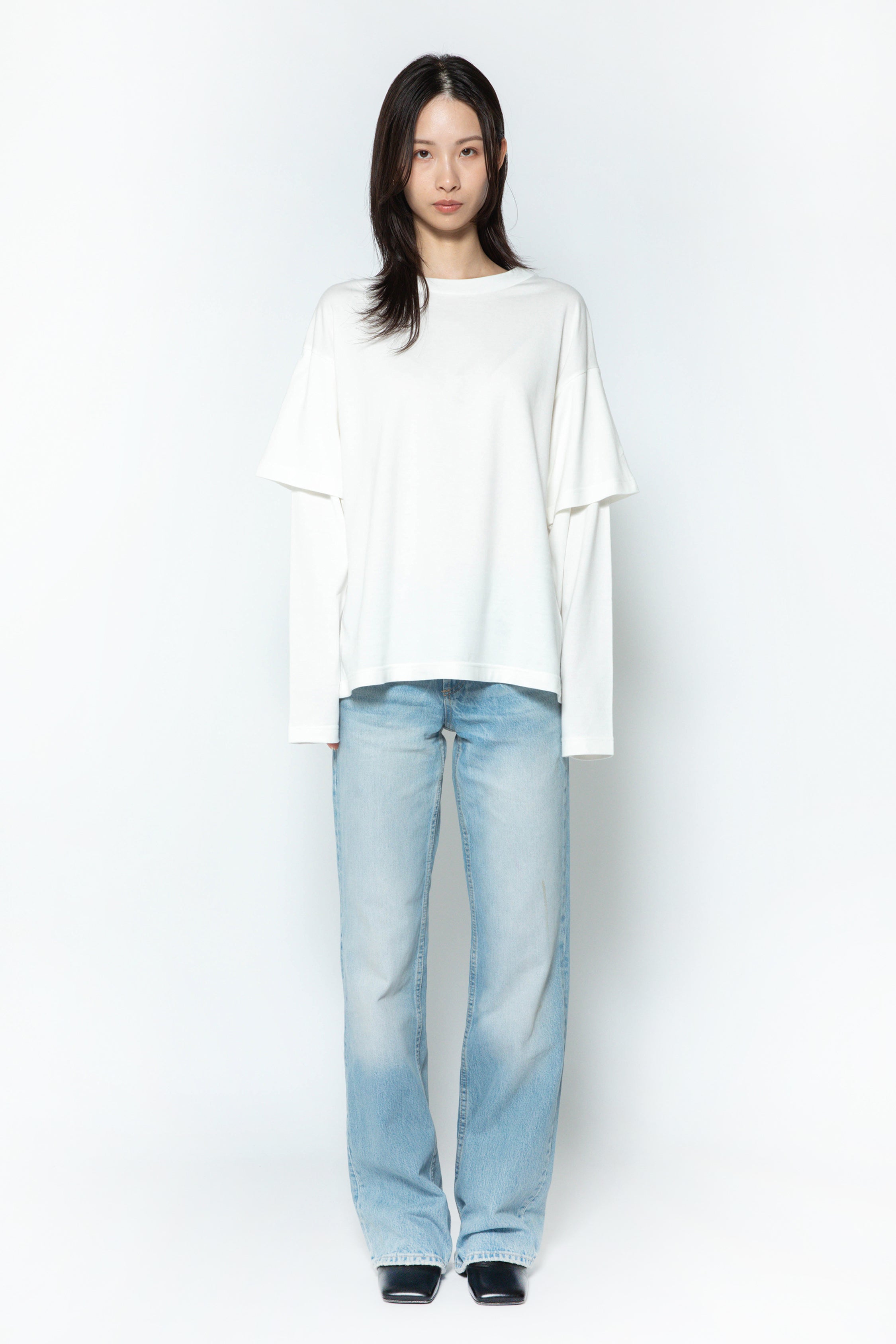 CDL Atelier Layered L/S Tee Mサイズホワイト