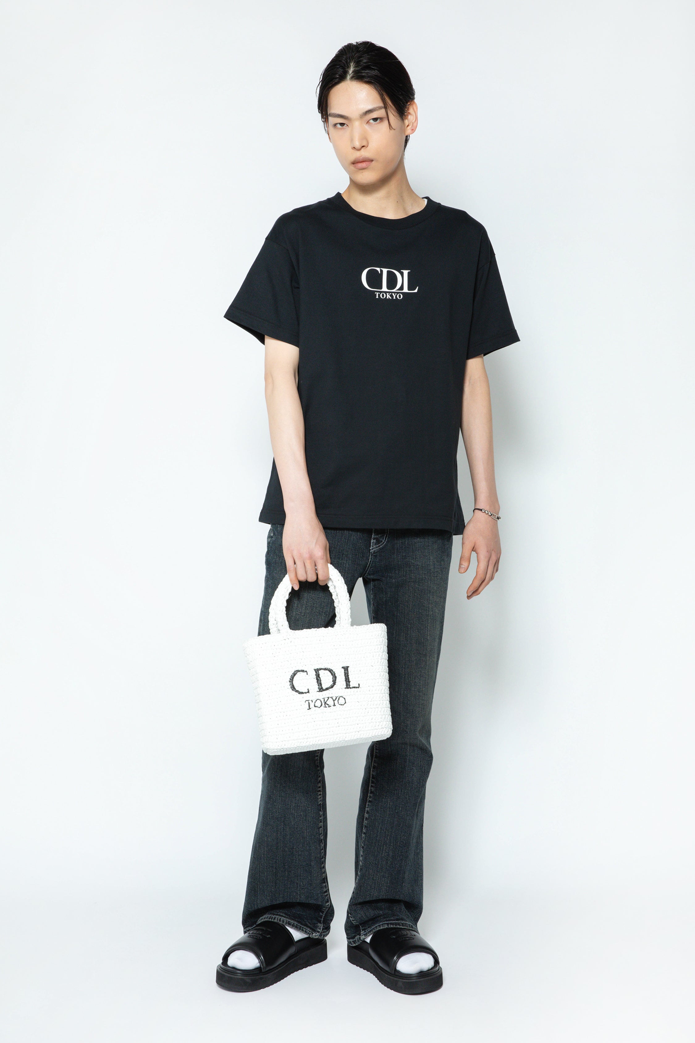 CDL TOKYO Hand Stitched Mini Basket 白 ミュージシャン CDL TOKYO