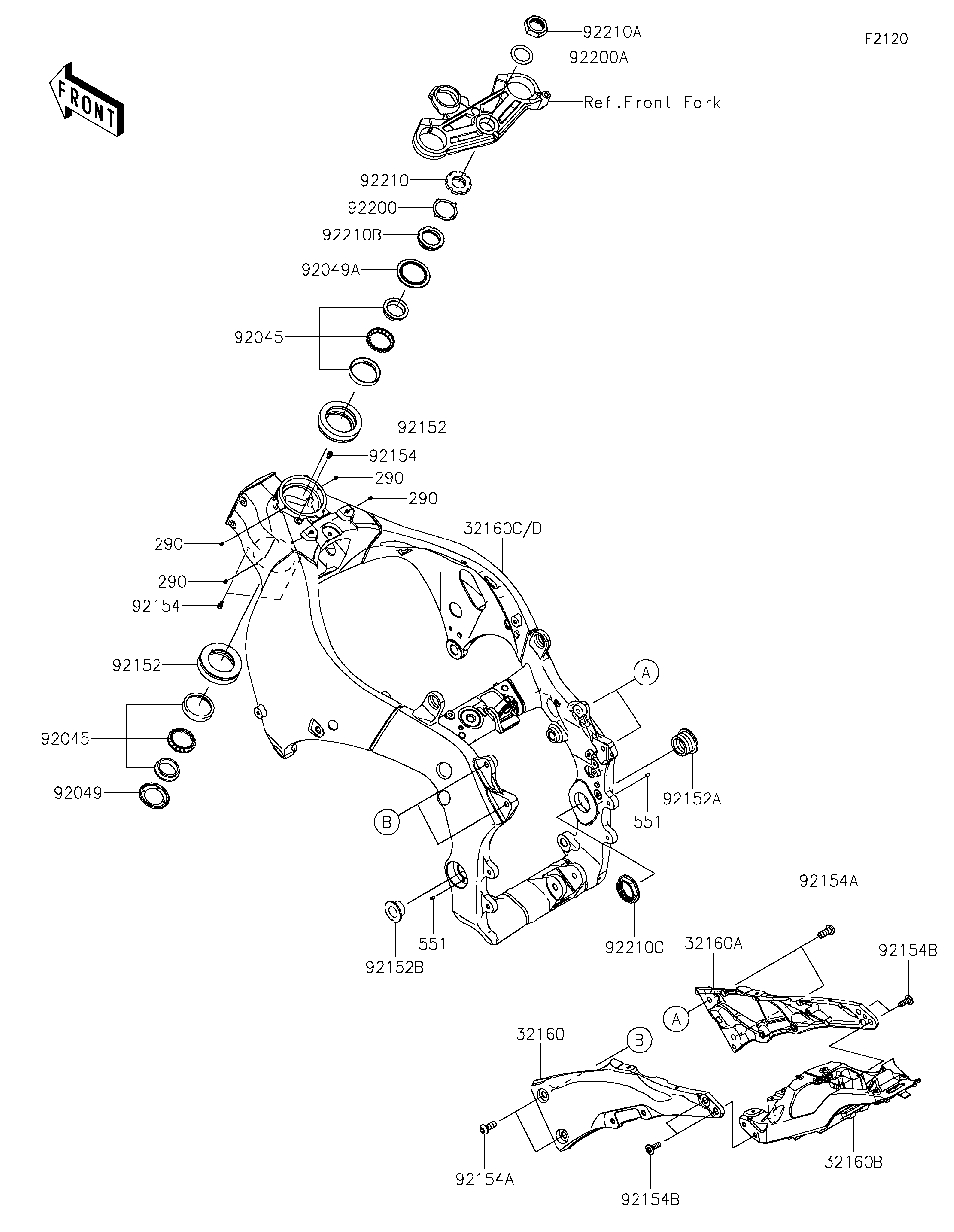 2025 Kawasaki NINJA® ZX™-10R ABS (ZX1002LSFAL) Frame Motorcycles