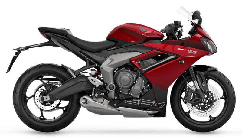 New 2025 Triumph Daytona 660 Carnival Red / Sapphire Black