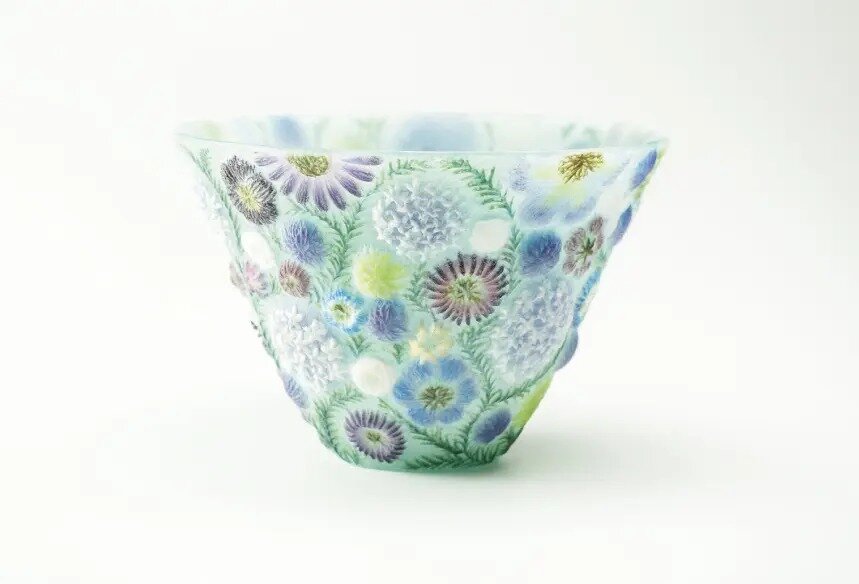 最終お値下飯塚亜裕子さん花の蓋物パートドヴェール貴重