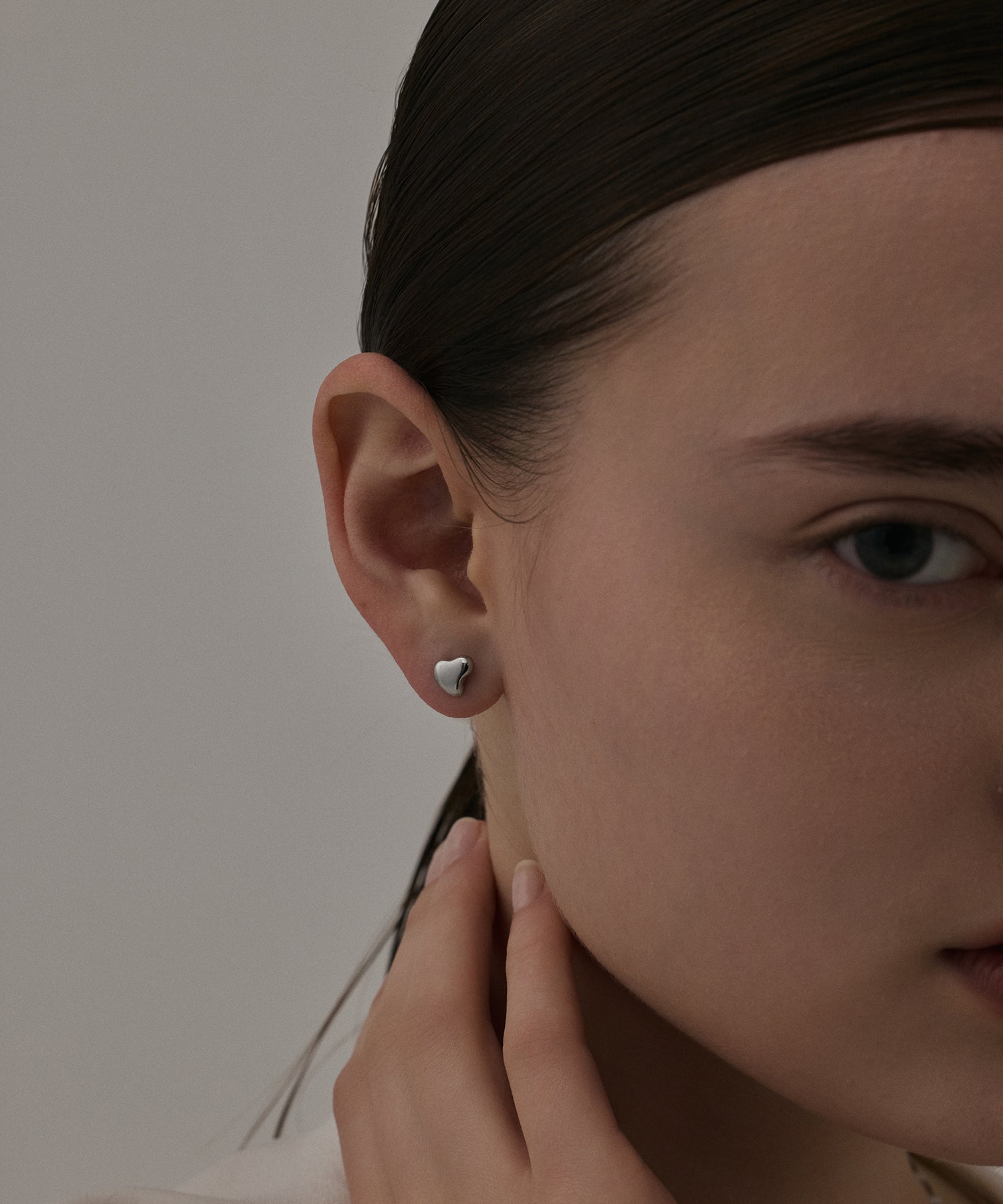 シルバー]ミニハートピアス