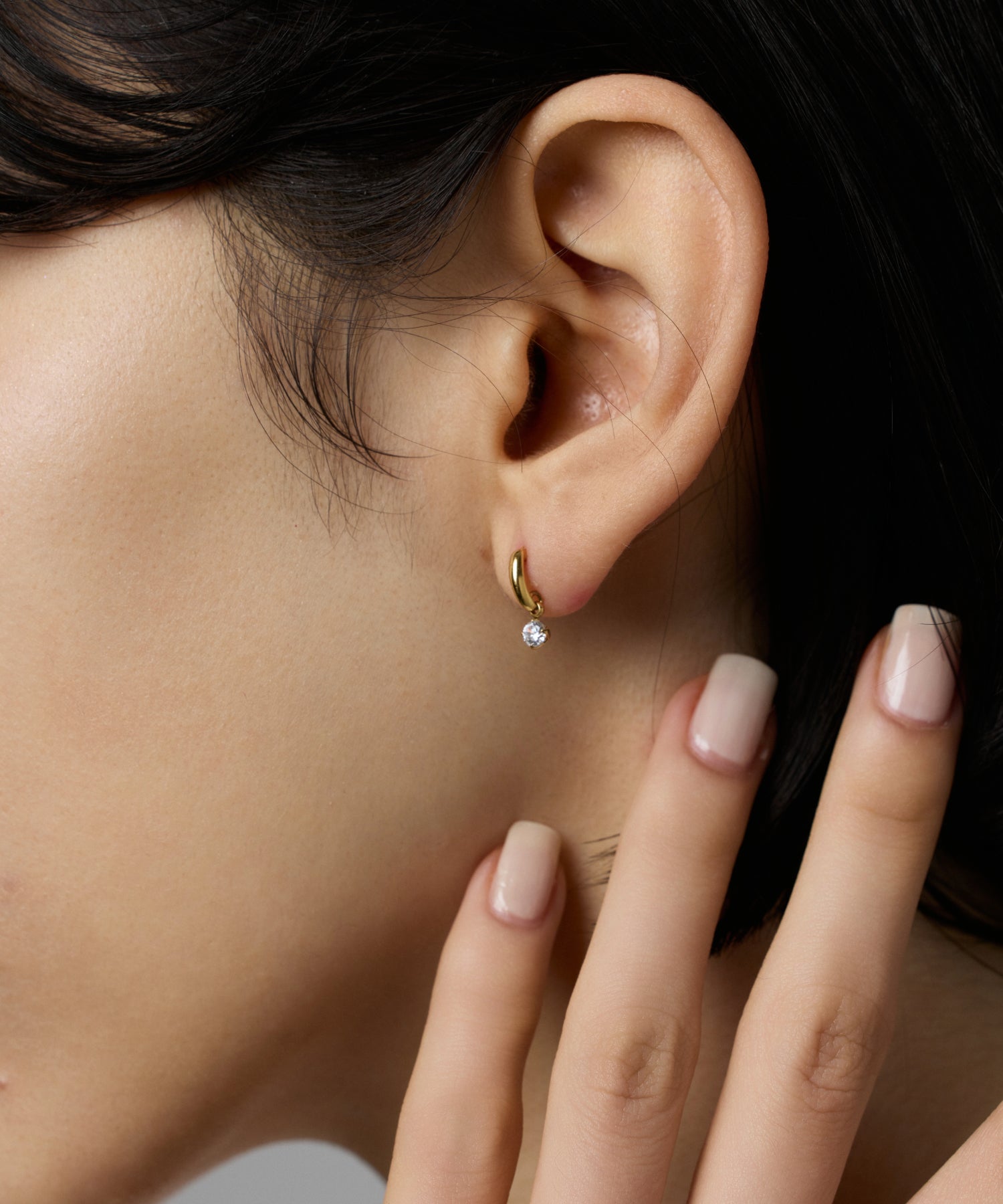 予約販売(3月上旬発送予定)】[ゴールド]ジルコニアドロップピアス