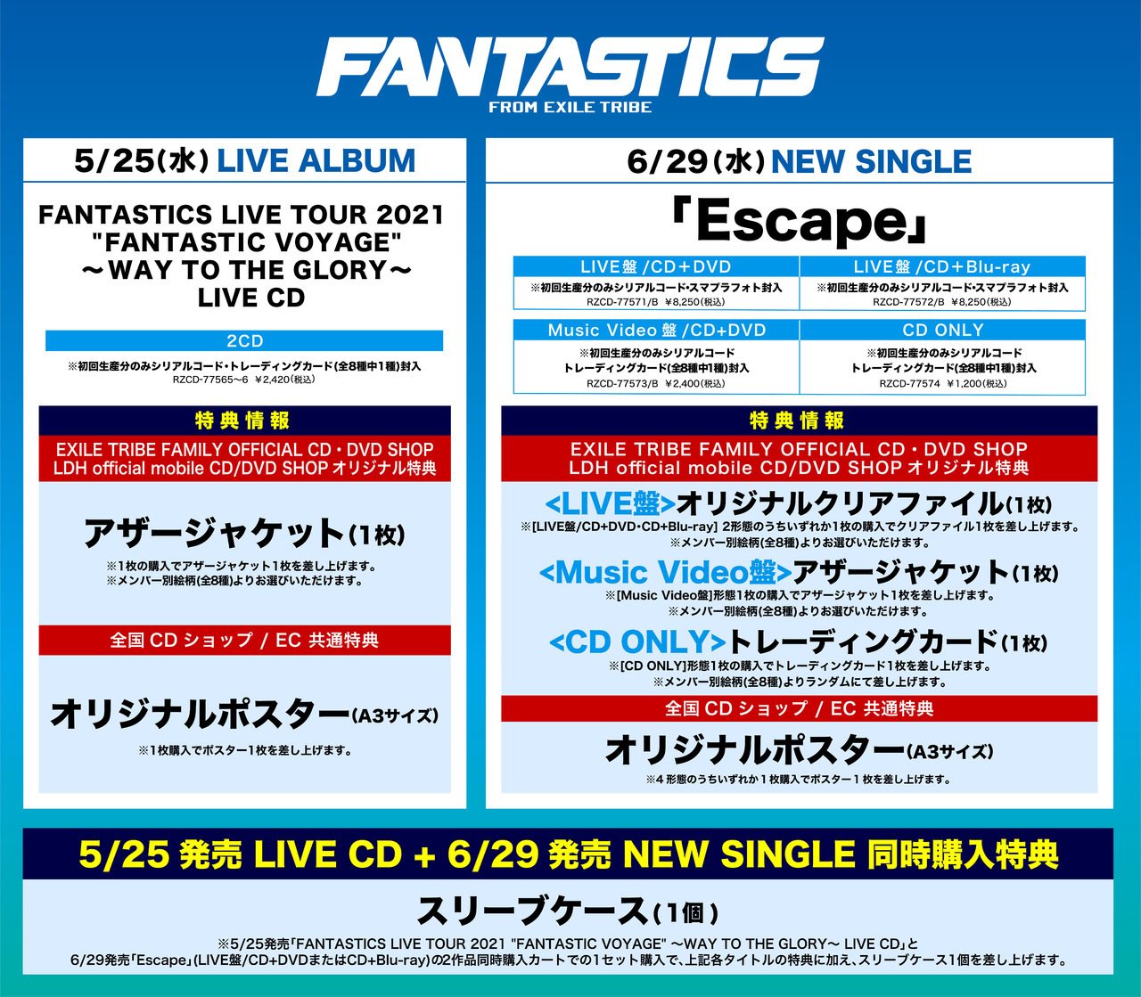 LIVE ALBUM「FANTASTICS LIVE TOUR 2021 