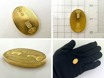 24金メッキ レプリカ小判セット 大判 小判 古銭 額縁付き 24KGP