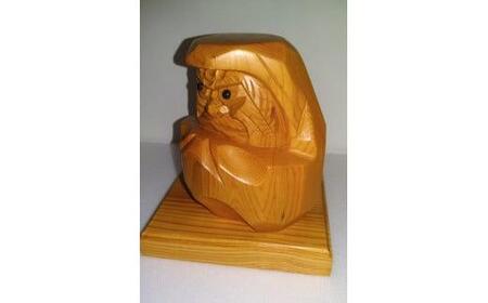 数量限定】飛騨一位一刀彫 角達磨（大）| 伝統工芸品 いちい イチイ 一