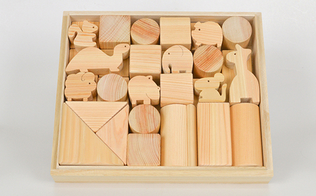 国産ひのき積み木セット（L） 雑貨 玩具 おもちゃ ヒノキ | 滋賀県米原