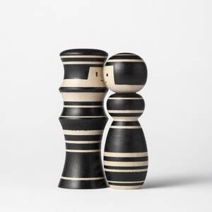 ルビンのこけし(ブラック/ペア)_雑貨・日用品 家具・インテリア 装飾品