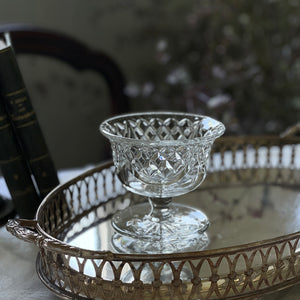 プレスガラスが可愛いデザートグラス（高さ9.5cm） イギリス