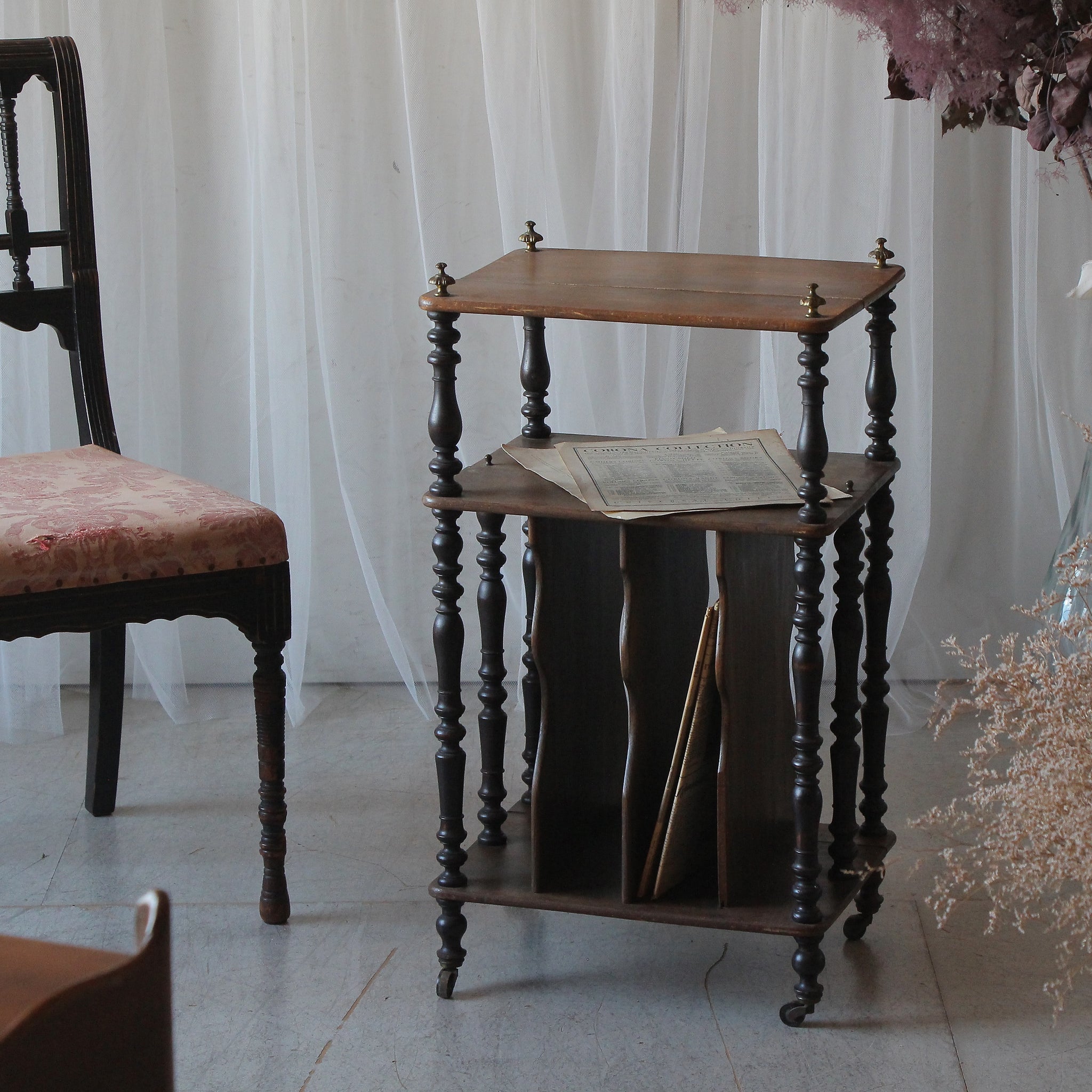 き29】30 フランス アンティーク ナポレオン シェルフ 棚 蚤の市 1920