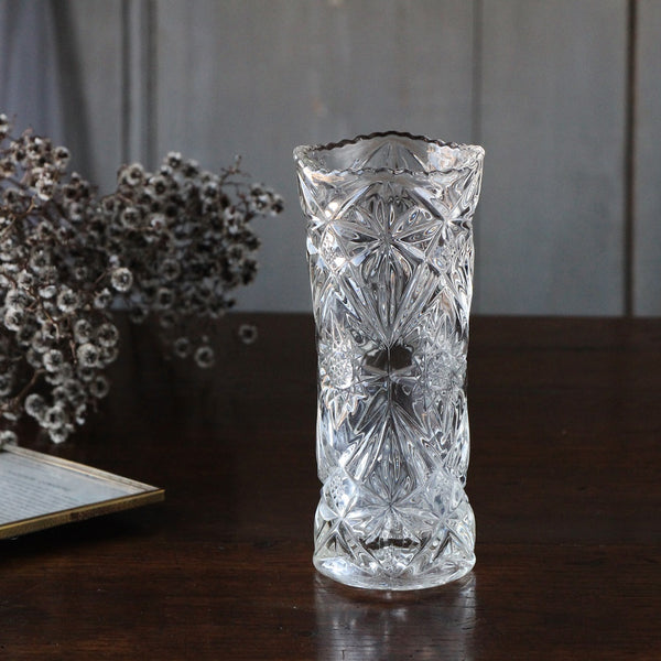 フランスアンティーク花柄フラワーベース 専用木箱付き フランス