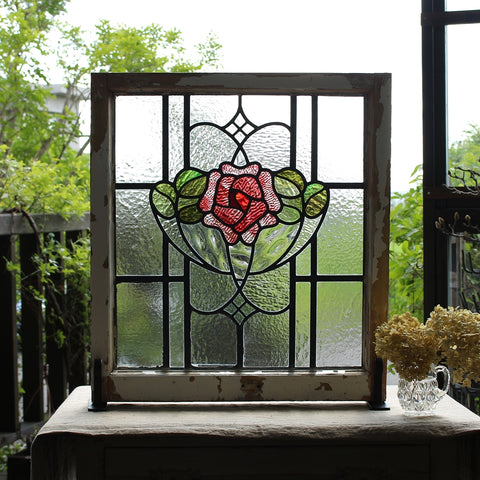 ステンドグラスパネル住宅用アンテイーク調ウイングP(1441)