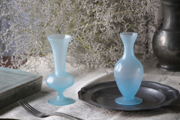 D160 1900年代初期 ルグラ フランス エナメル ガラス花瓶 高さ15㎝