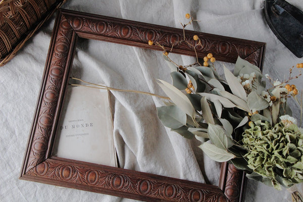 アンティーク リボン フレーム | フランス リボンモチーフと薔薇模様