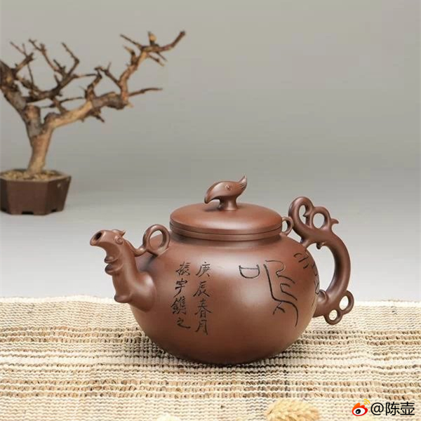 中国宜興 朱泥 切株 筆筒 筆立 書道 陳鳴遠 骨董品 中国宜興 朱泥 切株