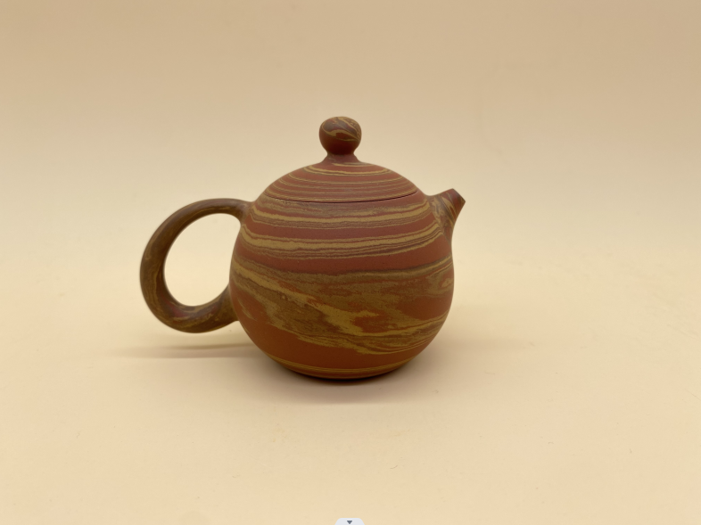 急須□中国 蓮子果実細工 漢文彫り 朱泥 後手茶瓶 壷迷偉 古玩 唐物 骨董□
