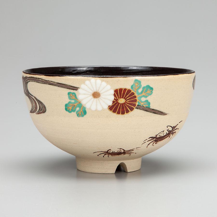 紅心宗慶宗匠 華甲好 茶碗 矢口永寿作 紅心宗匠蟹絵 箱｜茶の美