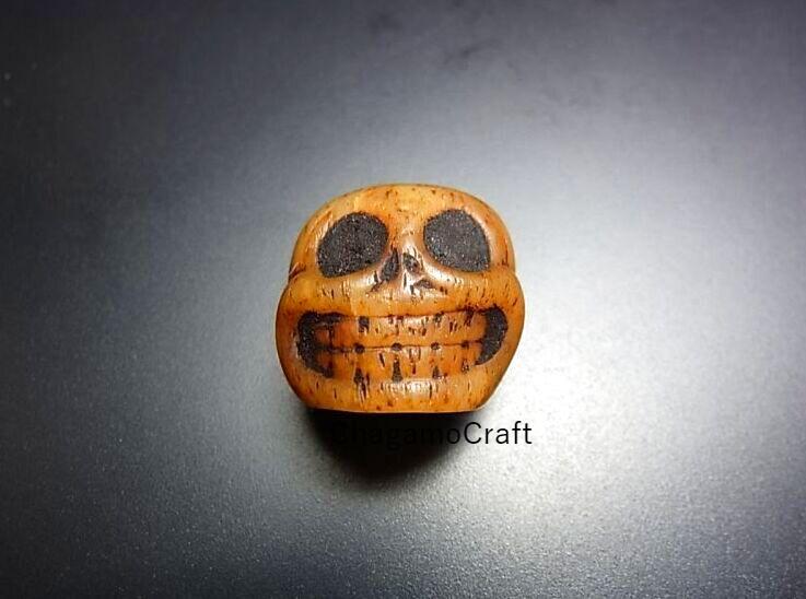 呪物 カパラ 天珠 チベット カパーラ 頭蓋骨 念珠 クマントーン