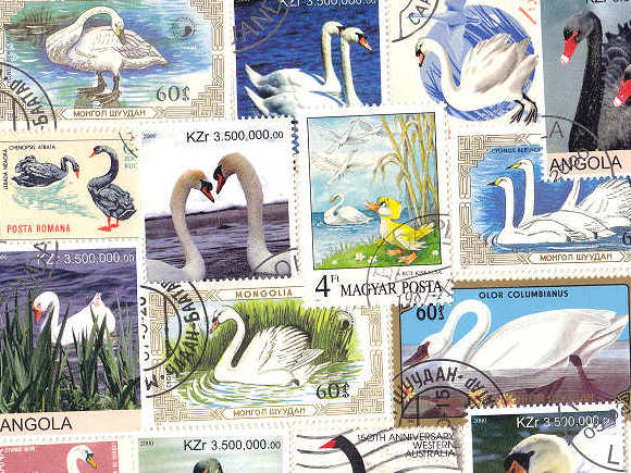 4678 外国切手 アメリカ USA 1997年 白鳥のハート20面入切手帳 4678