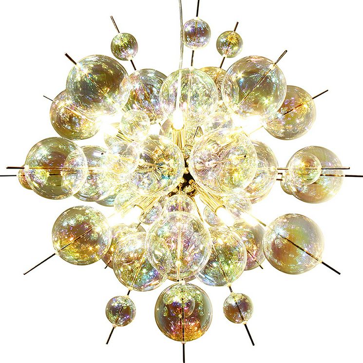 バブルシャンデリア シルバー 10灯 直径60cm 10灯 バブルシャンデリア