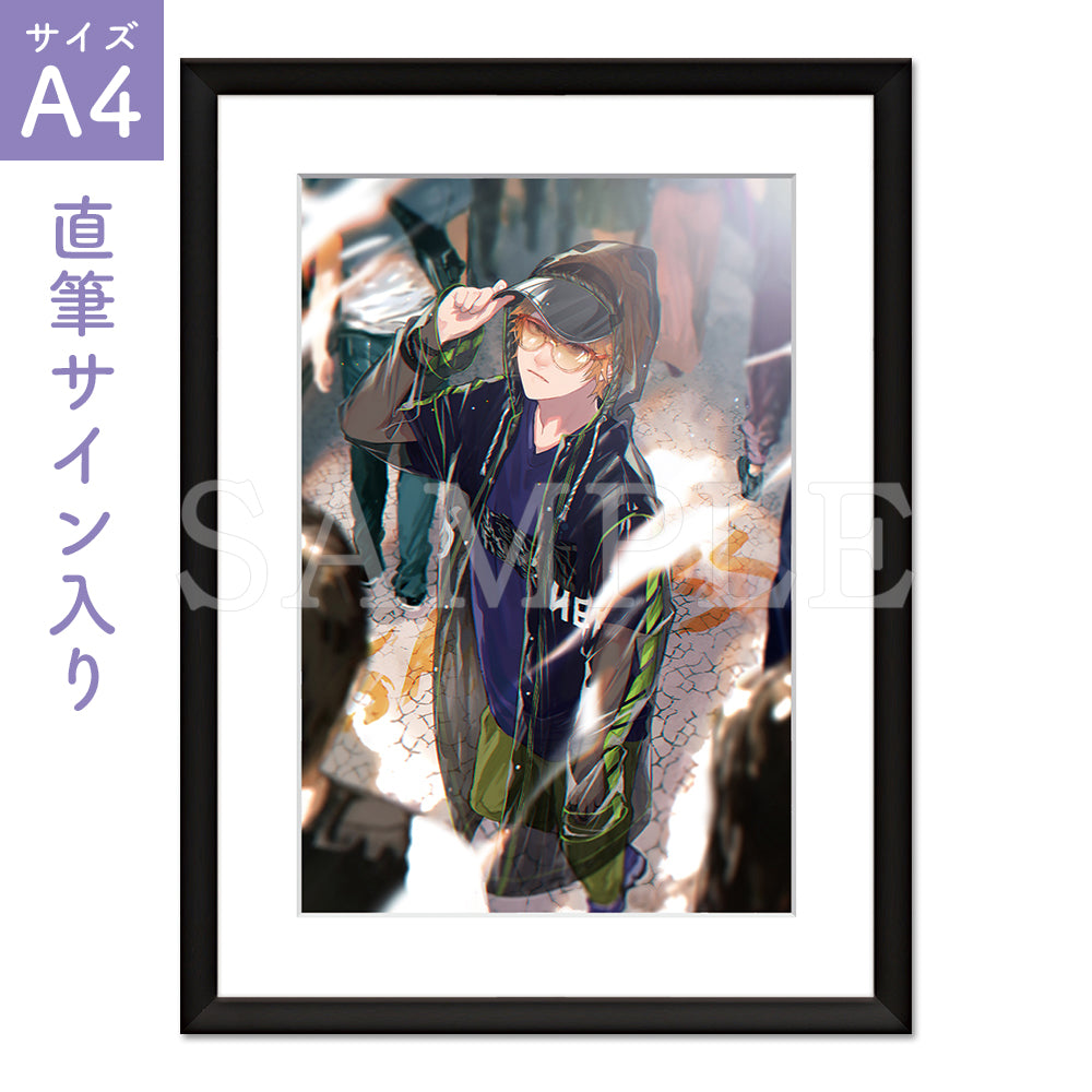 みちきんぐ直筆サイン入りA3キャラファイングラフ