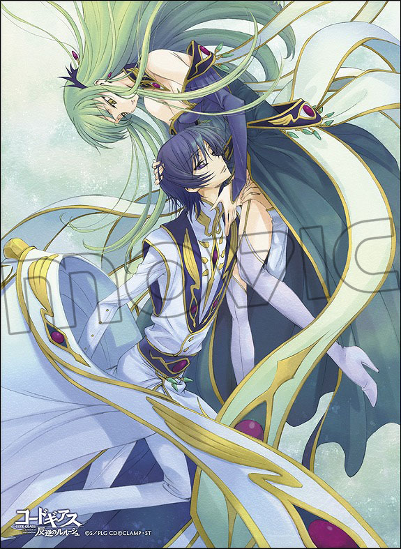 コードギアス反逆のルルーシュ 複製原画 枢木スザク 黒と白の対比が