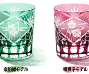 鬼滅の刃 我妻善逸 江戸切子 黄色 ロックグラス コップ 非売品 レア
