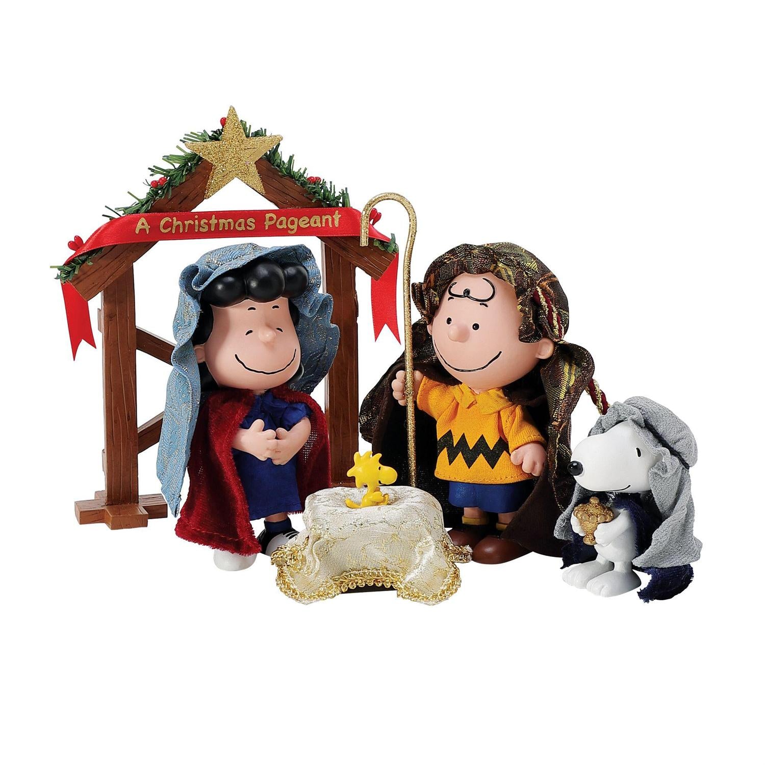 Peanuts Christmas Pageant Figurine | Charlie Brown & Snoopy Decor
