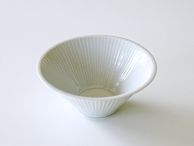 阿南維也 白磁鎬6寸深鉢