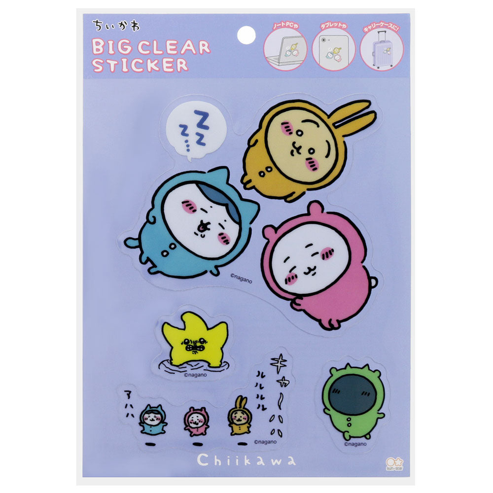 ちいかわ ビッグクリアステッカー パジャマ | ちいかわマーケット 公式