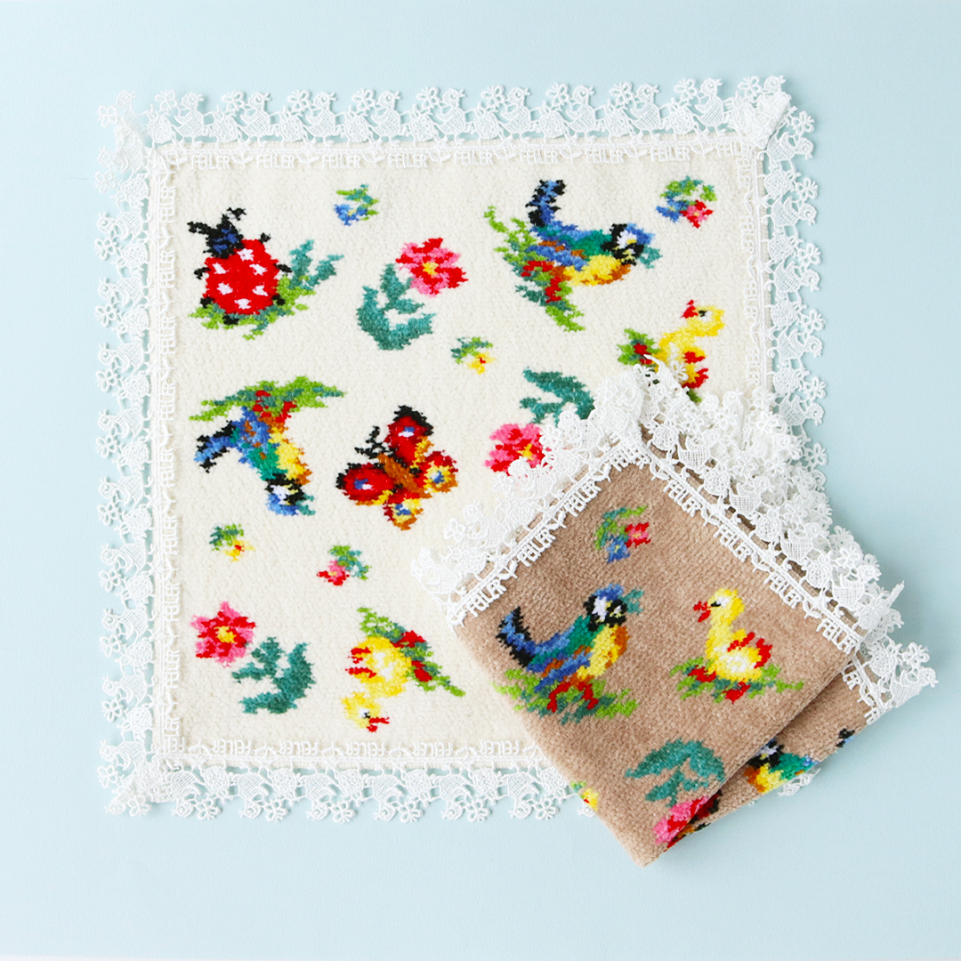 近沢レース フェイラー コラボ ハイジの日 タオルハンカチ ティッシュ